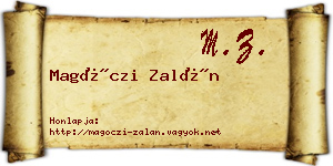 Magóczi Zalán névjegykártya